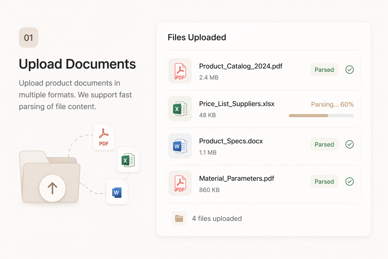 Upload supplier files workflow step